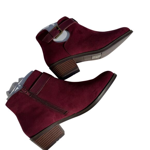 Market & Spruce Burgundy Ankle Boots - Picture 5 of 9